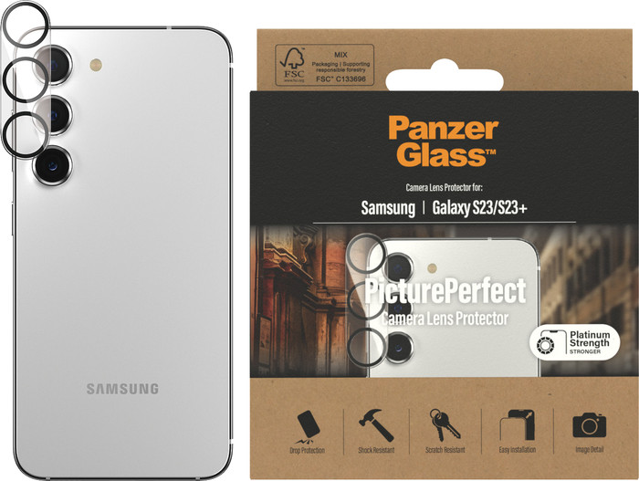 PanzerGlass PicturePerfect Samsung Galaxy S23 / S23 Plus Protège-caméra Verre produit composé