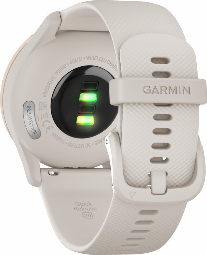 Garmin Vivomove Trend Or Rose/Blanc arrière
