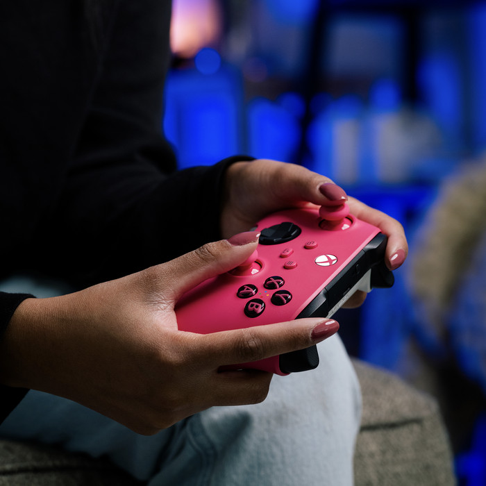 Microsoft Xbox Series X and S Wireless Controller Pink product in use