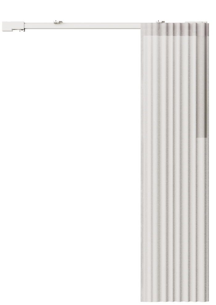 MotionBlinds Gordijnmotor en -rails (360 cm) product in gebruik