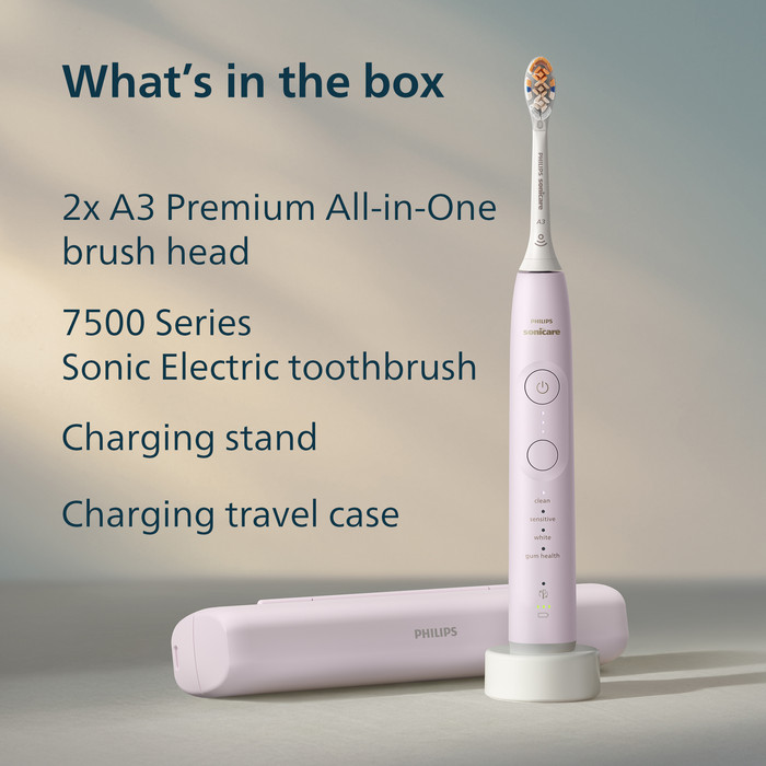 Philips Sonicare Series 7500 HX7422/06 Roze product in gebruik