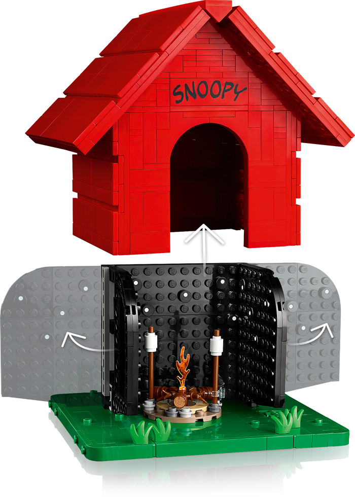 LEGO Ideas - Peanuts : la Niche de Snoopy 21368 détail