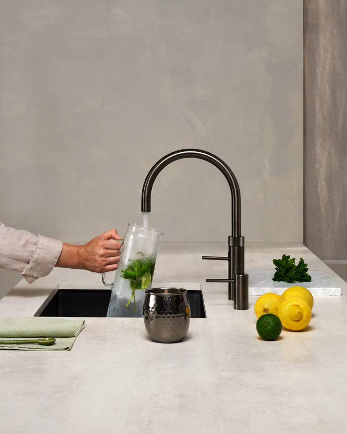 Quooker Fusion Round Gunmetal product in use