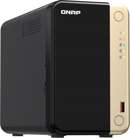 QNAP TS-264-8G + Seagate IronWolf 4TB left side