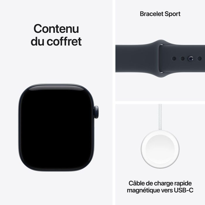 Apple Watch Series 12 Cellular 46 mm Céramique Bleu Nuit Bracelet Sport M/L visuel fournisseur