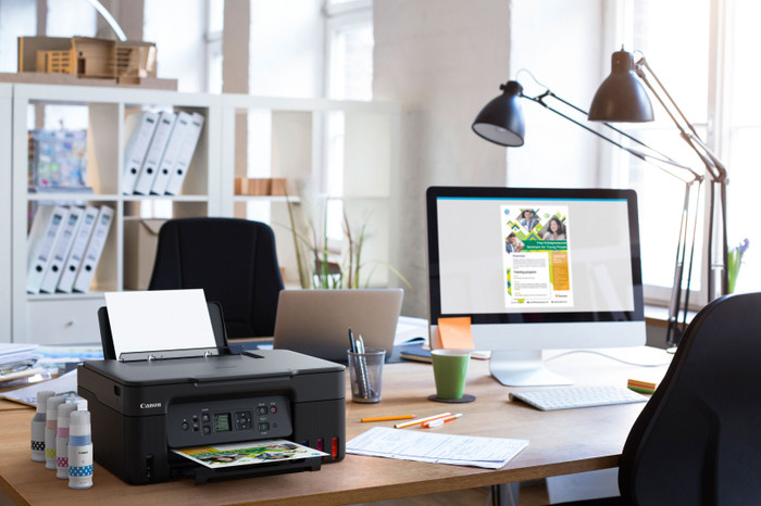 Canon PIXMA G3570 + 1 Set Extra Ink product in use