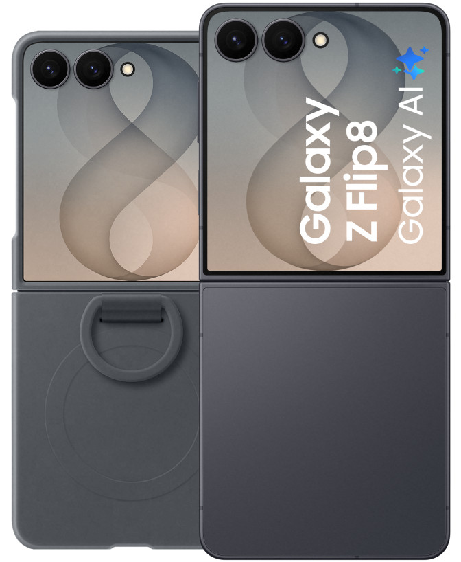 Samsung Galaxy Z Flip 8 512GB Black 5G + Silicone Back Cover with Magnet Black Main Image