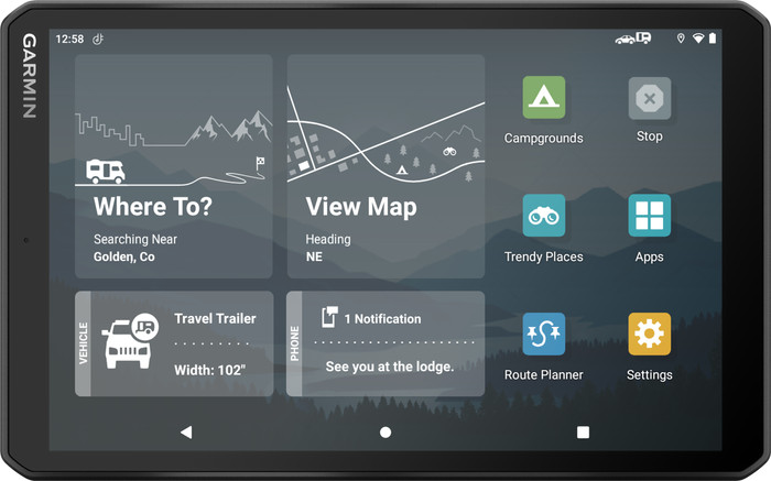 Garmin Camper 895 Camper and Caravan Europe front