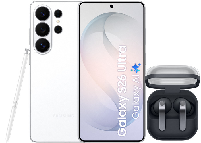 Samsung Galaxy S26 Ultra 1TB Wit 5G + Samsung Galaxy Buds4 Pro Zwart Main Image