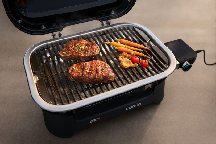 Weber Lumin Noir avec Support produit à l'usage