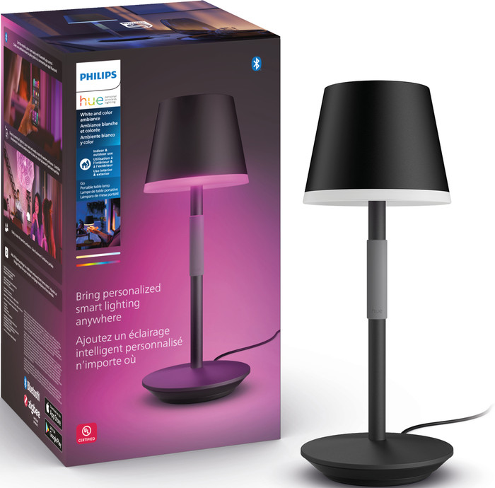 Philips Hue Go Table Lamp - White and Color - Black packaging