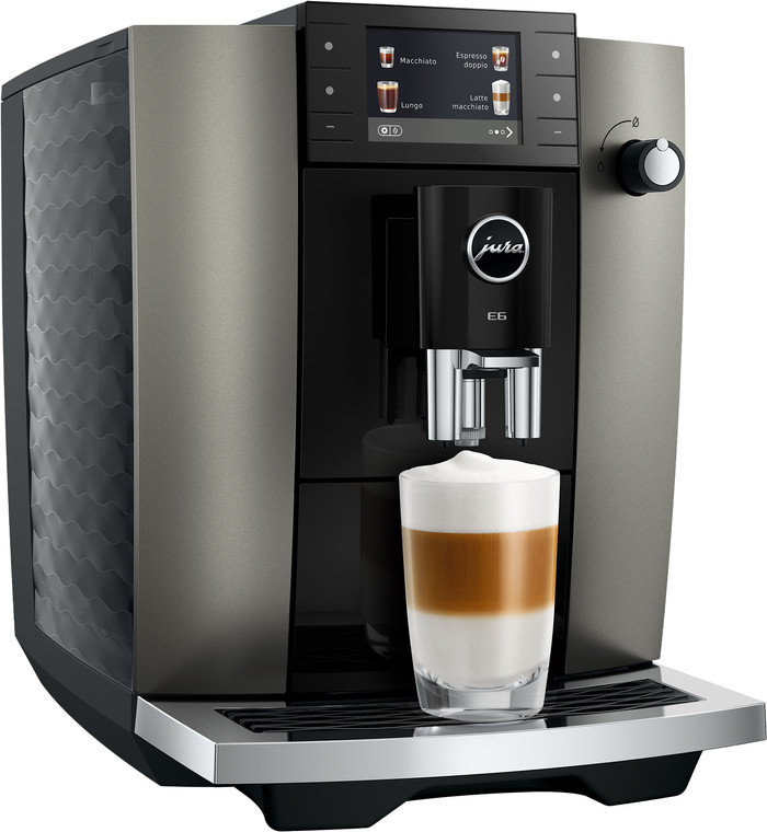 JURA E6 Dark Inox (ED) linkerkant