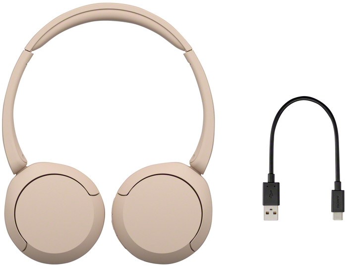 Sony WH-CH520 Crème + BlueBuilt Quick Charge Chargeur avec Port USB-A 18 W Noir null