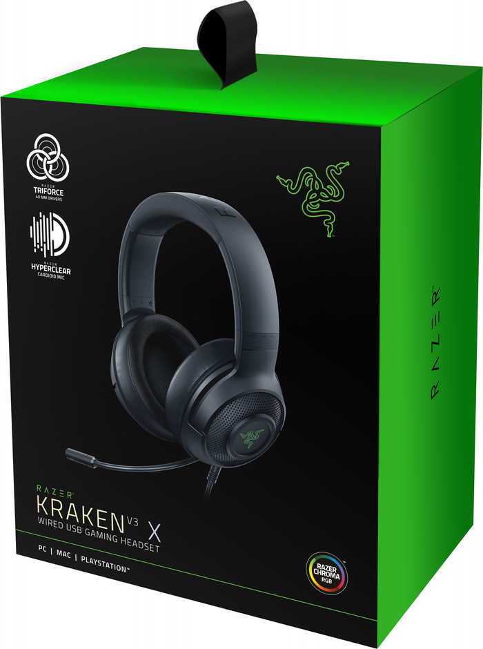 Razer Kraken V3 X USB Gaming Headset packaging