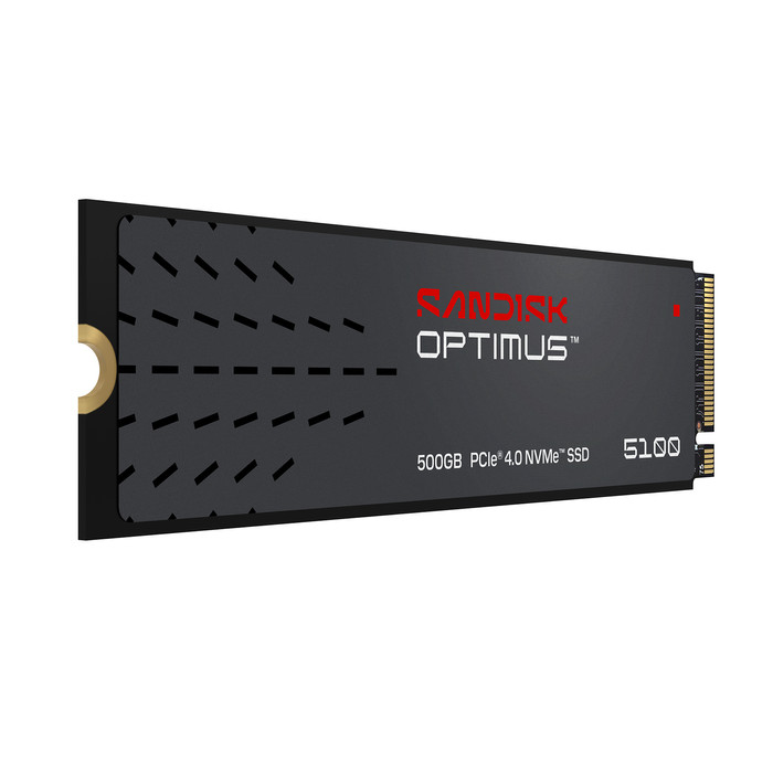 SANDISK Optimus 5100 500GB NVMe SSD rechterkant