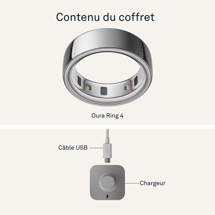Oura Ring 4 Taille 6 Argent visuel fournisseur