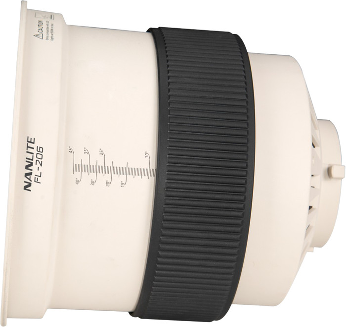 Nanlite Fresnel Objectif + Coupe-flux pour Forza 300 côté gauche