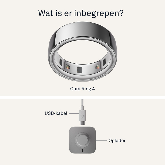 Oura Ring 4 Maat 9 Zilver visual leverancier