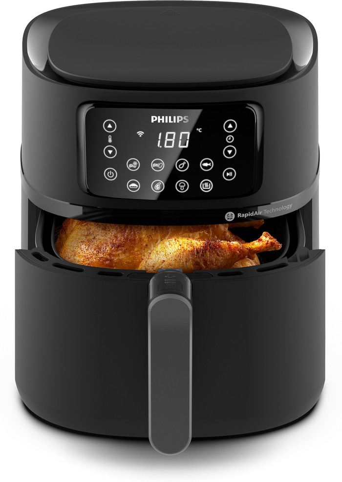 Philips Airfryer XXL Connected HD9285/93 + Baking Pan product in use