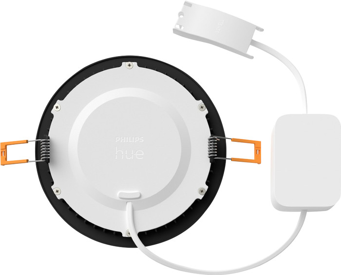 Philips Hue Inbouwspot Slim 6-Pack - White and Color - 170mm - Zwart detail