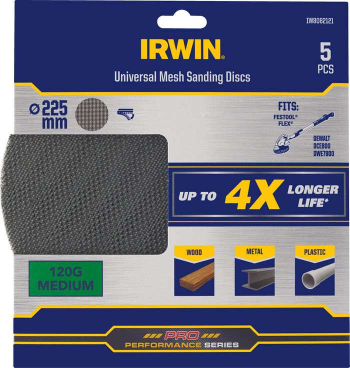 Stanley Fatmax SFMEE500S-QS + Irwin Mesh Maille Abrasive 225 mm K120 (5x) emballage