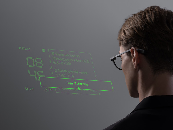 EvenRealities Even G2B Smart Glasses Grijs product in gebruik