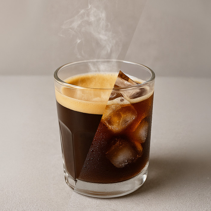 Krups Sensation Hot & Cold EA913H Zwart product in gebruik