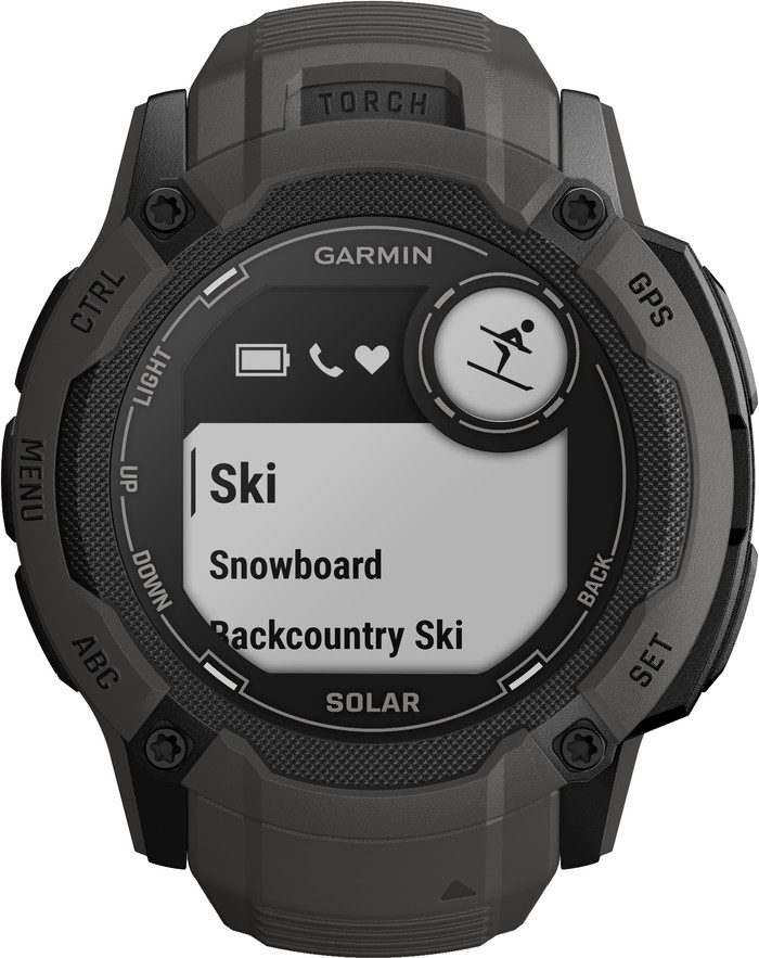 Garmin Instinct 2X Solar Graphite avant