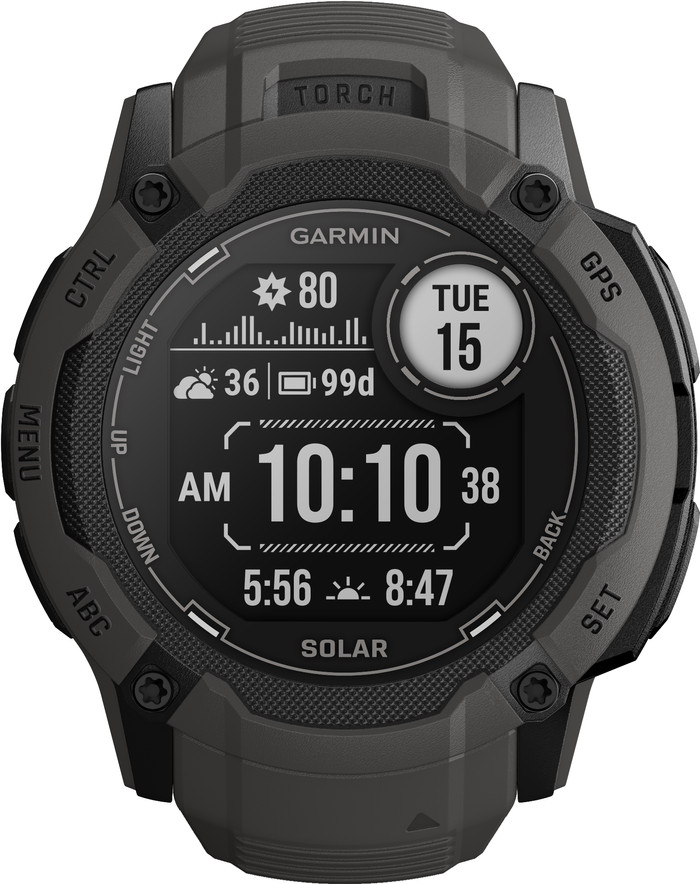 Garmin Instinct 2X Solar Graphite avant