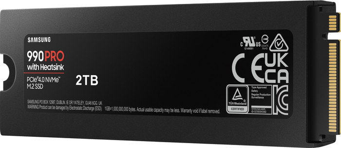 Samsung 990 Pro 2TB Heatsink NVMe SSD | Coolblue | Solid