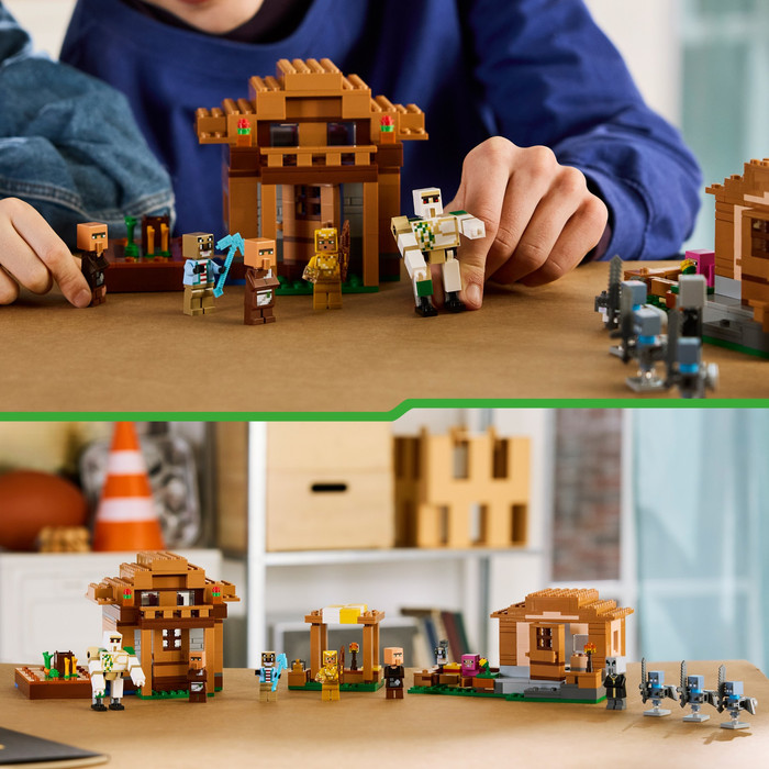 LEGO Minecraft - L'Évocateur à l'Attaque du Village 21596 produit à l'usage