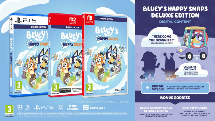 Bluey's Happy Snaps Day One Deluxe Edition Nintendo Switch visual leverancier