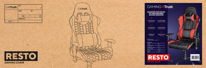 Trust GXT 708R Resto Gaming Chair Red null