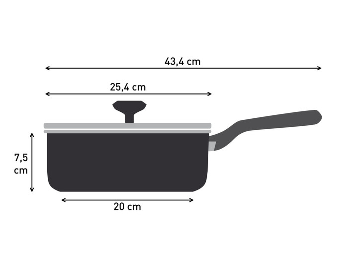 Tefal Renew On Ceramic High-Sided Skillet 24cm Black visual supplier
