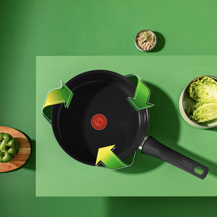 Tefal Renew On Ceramic High-Sided Skillet 24cm Black visual supplier