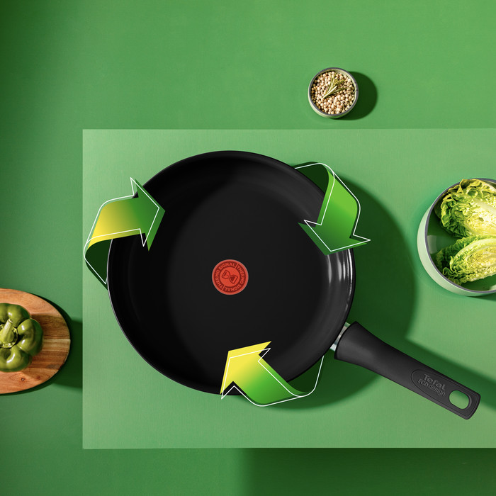 Tefal Renew On Ceramic Frying Pan Set 24cm + 28cm Black null
