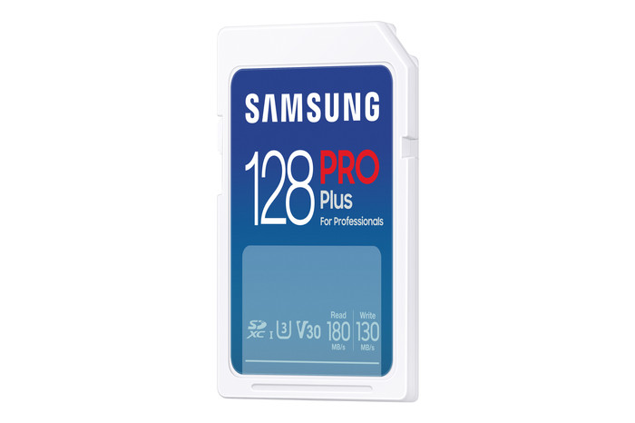 Samsung SDXC PRO Plus 128GB 130MB/s rechterkant