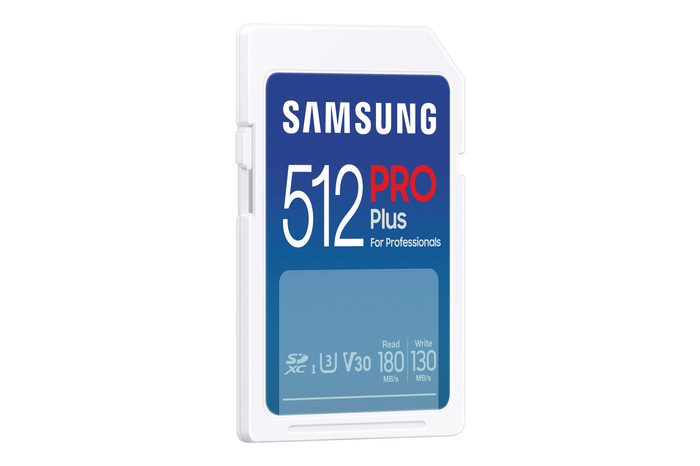 Samsung SDXC PRO Plus 512GB 130MB/s left side