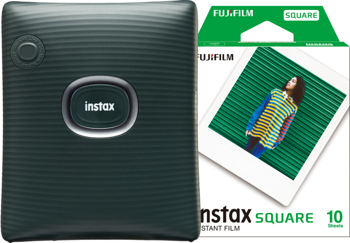 Fujifilm Instax Square Link Green + Fujifilm Instax Film Square WW1 (10 pièce) Main Image