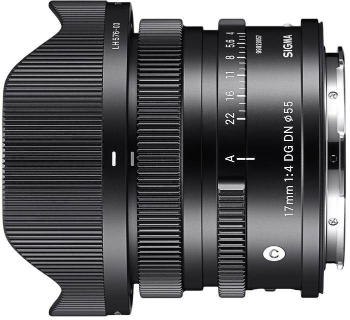 Sigma 17mm f/4 DG DN Contemporary Sony E Mount right side