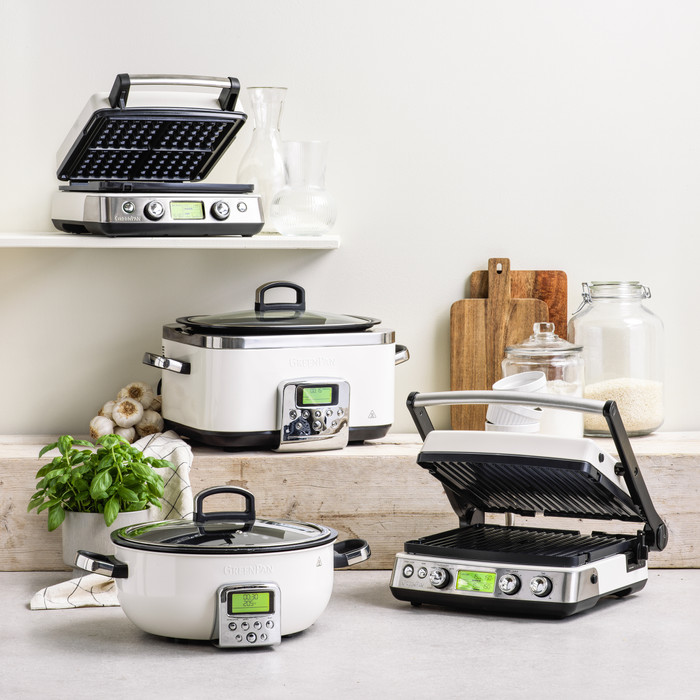 GreenPan Elite Contactgrill Zwart product in gebruik