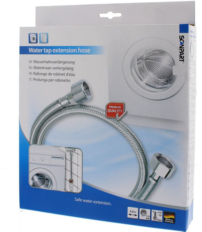 Scanpart Metalen Verlengaanvoerslang 2 meter verpakking