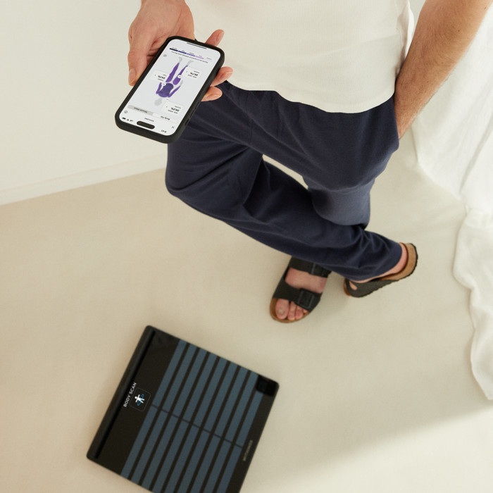 Withings Body Scan Zwart product in gebruik