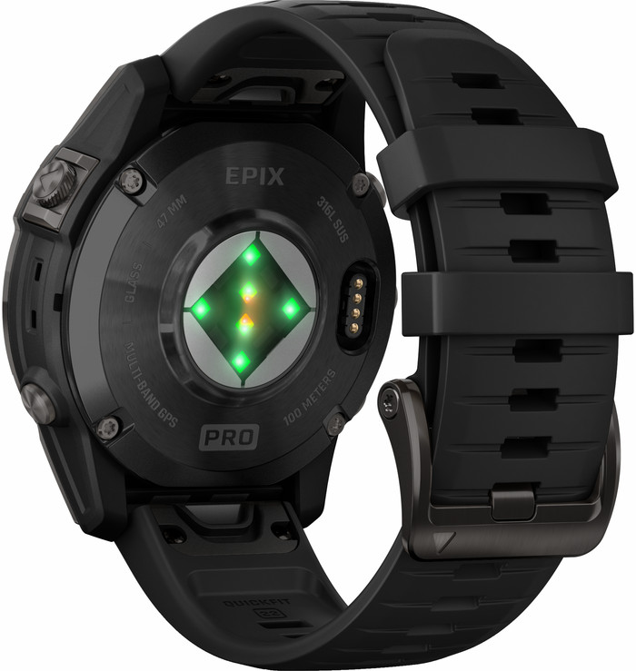 Garmin Epix Pro Zwart 47mm achterkant