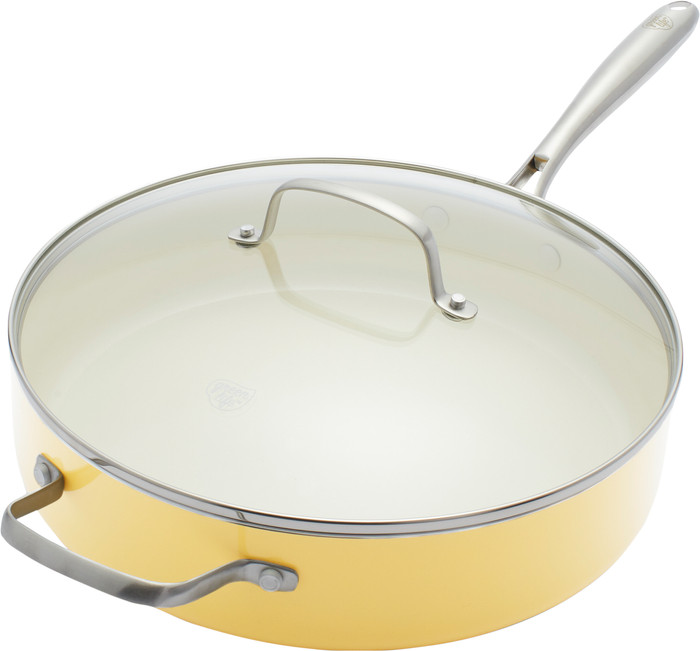 GreenLife Artisan Pannenset 12-delig Geel voorkant