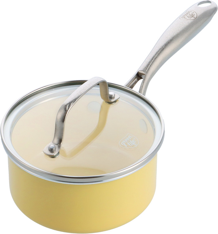 GreenLife Artisan Pannenset 12-delig Geel voorkant