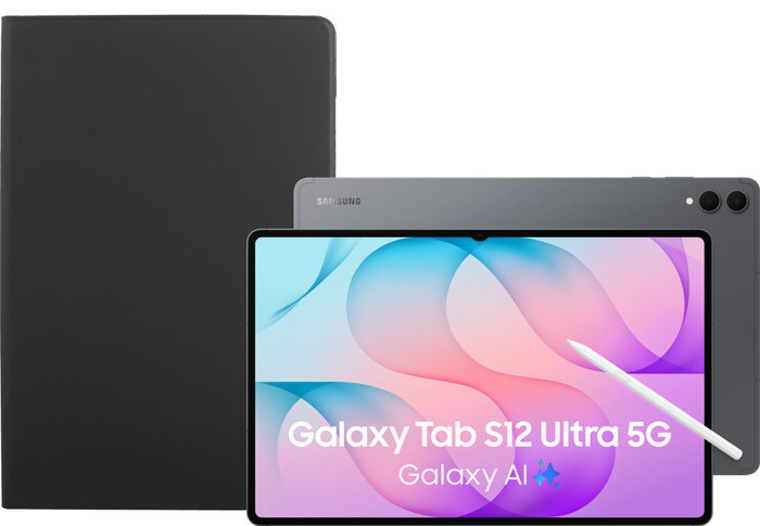 Samsung Galaxy Tab S12 Ultra 14.6 inches 1TB WiFi + 5G Gray + BlueBuilt Book Case Black Main Image