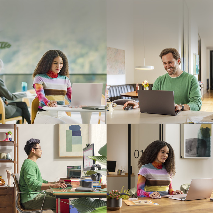 Logitech MX Keys Mini Draadloos Azerty Grafiet + Logitech MX Anywhere 3S Compact Zwart product in gebruik