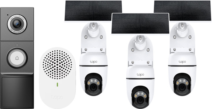 TP-Link Tapo C610 Solar Kit 3-Pack + D235 Smart Battery & Wired Doorbell Main Image