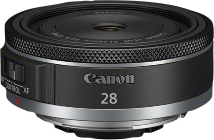 Canon RF 28mm f/2.8 STM bovenkant